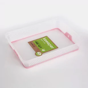 OKT KEEEPER DOSTAWCA Koszyk Jonas antypoślizgowy A4 perłowy Różowy 1036 Keeeper GRE000185 - Pudła i pojemniki do przechowywania - miniaturka - grafika 1