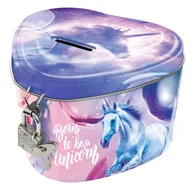 Skarbonki - Skarbonka metalowa DERFORM Jednorożec15 - miniaturka - grafika 1