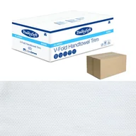 Ręczniki papierowe - Ręcznik papierowy w listkach krótki 21x21cm składany typu ZZ V-FOLD 3150szt biały 2 warstwy 4op - miniaturka - grafika 1