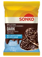 Ciastka - SONKO Wafle ryżowe w czekoladzie deserowej bez dodatku cukru 30g - miniaturka - grafika 1
