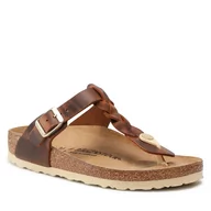 Klapki i japonki damskie - Birkenstock Japonki Gizeh Braided 1021336 Cognac - miniaturka - grafika 1