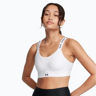 Biustonosz treningowy Under Armour Infinity High 2.0 white/black WYSYŁKA W 24H 30 DNI NA ZWROT - Bielizna sportowa damska - miniaturka - grafika 1