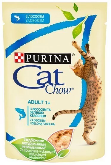 Purina cat chow Cat Chow Łosoś i zielona fasolka saszetka 85g