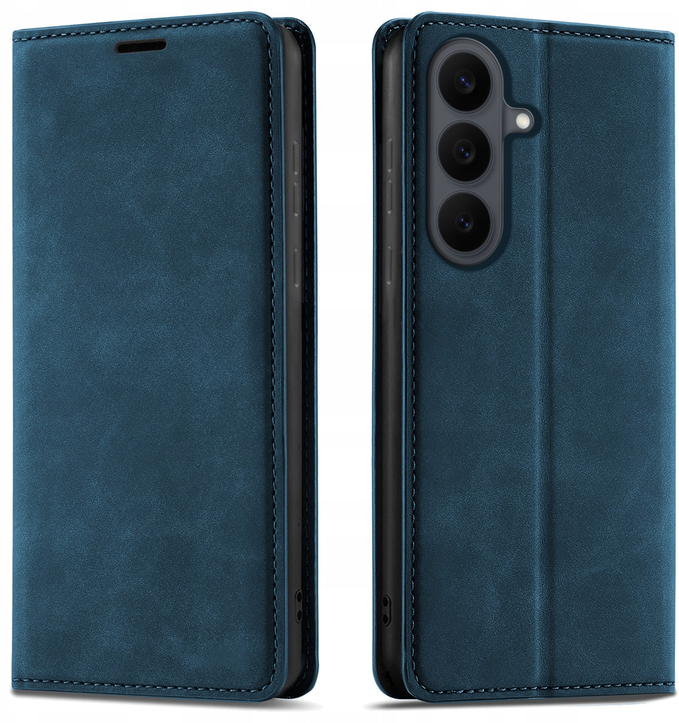 krainaGSM Etui Z Klapką Do Samsung S26 Fe Zamykane Magnetyczne Skórzane + Szkło 9H