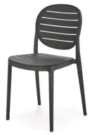 Krzesła - Czarne nowoczesne krzesło sztaplowane 120cm R0-K20 - miniaturka - grafika 1