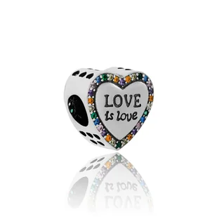 Srebrna zawieszka do bransoletki charms serce z cyrkoniami pr. 925 - Wisiorki Srebrna zawieszka do bransoletki charms serce z cyrkoniami pr. 925 - Wisiorki - miniaturka - grafika 1