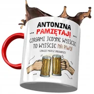 Kubki - Kubek Czerwony Dla Antoniny Dziewczyny na Prezent z Nadrukiem ze Zdjęciem + Opakowanie na prezent (wzór 02) - miniaturka - grafika 1