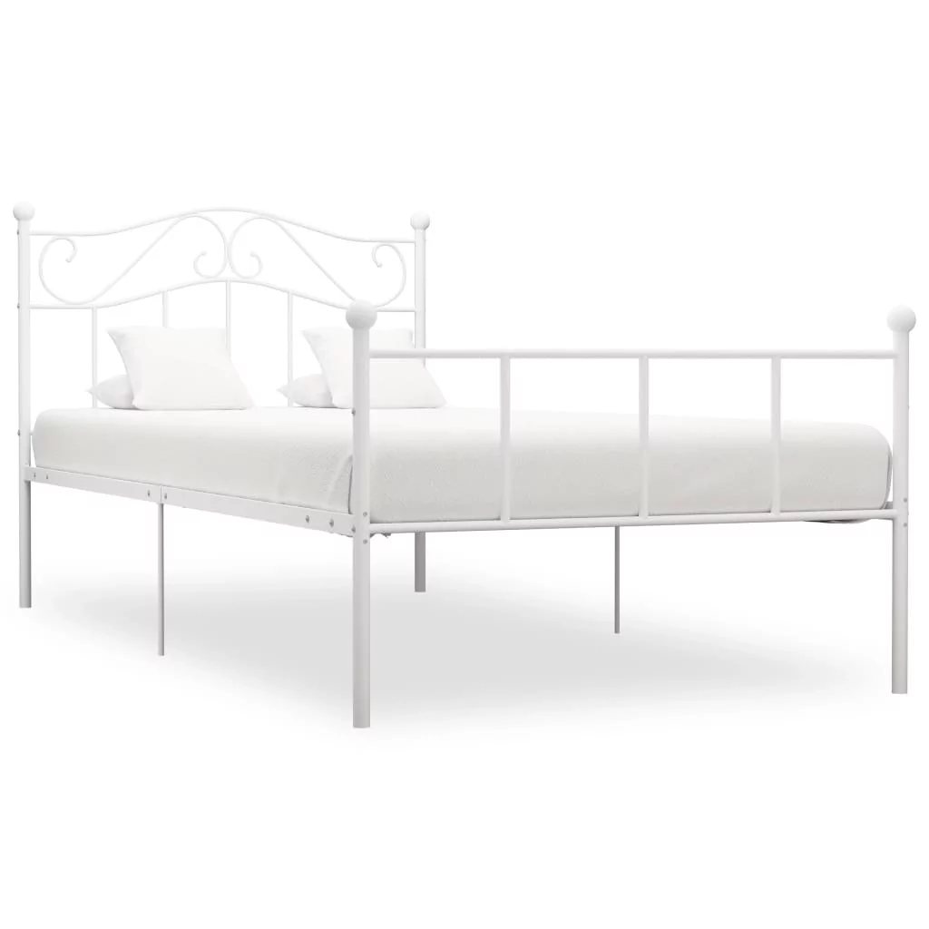 Rama łóżka, biała, VidaXL, 100x200 cm