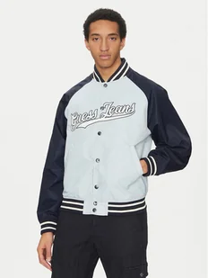 Guess Jeans Kurtka bomber M5GL32 WHAA2 Błękitny Regular Fit - Kurtki męskie - miniaturka - grafika 1
