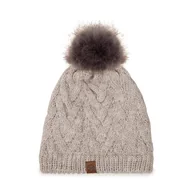 Czapki damskie - Czapka Buff Knitted & Fleece Hat 123515.014.10.00 Beżowy - miniaturka - grafika 1