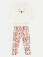 Bluzki damskie - Guess Komplet bluzka i spodnie A4BG01 WC910 Écru Regular Fit - miniaturka - grafika 1