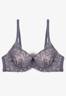 Niebiesko-Różowy Biustonosz o Fasonie Full Cup z Koronką Finedis - Biustonosze - miniaturka - grafika 1