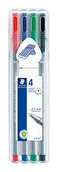 Foliopisy - Staedtler 334 Triplus Fineliner Superfine Point długopisy, 0,3 mm, różne kolory, 4 sztuki - miniaturka - grafika 1
