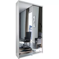 Szafy - Szafa Przesuwna 100 z Lustrem A1 Skąpski Meble Grafit, Czekolada, 215 cm - miniaturka - grafika 1