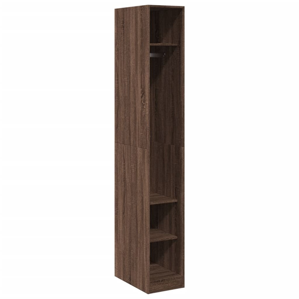 vidaXL Szafa dębowa brązowa 30x50x200 cm materiał drewnopochodny