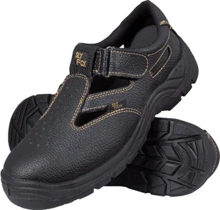 Ogrifox OX-SLX-S-SB Buty robocze męskie, damskie, sandały, buty ochronne, ISO EN20345, czarno-złote, rozmiar 50 - Biuro i firma OUTLET - miniaturka - grafika 1
