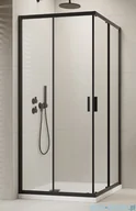 Kabiny prysznicowe - Brilis Alienta Black D kabina prostokątna 80x90 czarna szkło przejrzyste 10258090-54-01 - miniaturka - grafika 1