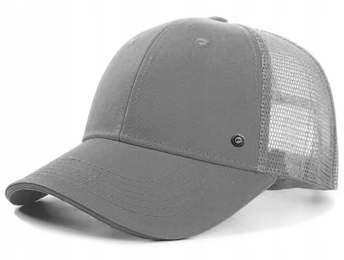 Czapka z Daszkiem Bejsbolówka z Siatką na Lato Szara Pako Jeans