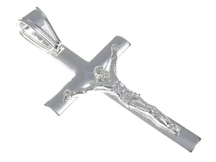 Valerio.pl Duży srebrny krzyżyk krzyż na gruby łańcuch srebro 925 V007 V007 - Biżuteria religijna - miniaturka - grafika 1