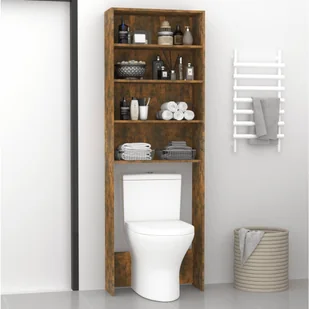 Lumarko Szafka na pralkę, kolor przydymiony dąb, 64x24x190 cm - Szafki łazienkowe - miniaturka - grafika 4