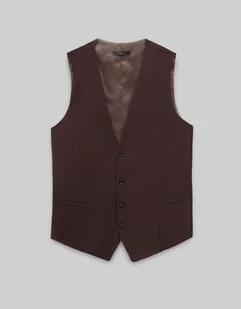 kamizelka do zestawu brione bordo slim fit - Kamizelki męskie - miniaturka - grafika 1
