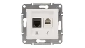 Gniazdka elektryczne - Schneider Electric Schneider Sedna biały gniazdo teleinformatyczne SDN5100121 - miniaturka - grafika 1