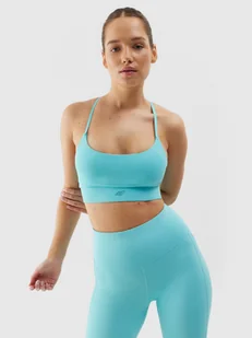 Biustonosz treningowy z niskim wsparciem damski 4F 4FWSS24USBAF096-33S Niebieski - Biustonosze Biustonosz treningowy z niskim wsparciem damski 4F 4FWSS24USBAF096-33S Niebieski - Biustonosze - miniaturka - grafika 1