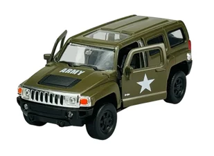 WELLY HUMMER H3 WOJSKOWY 1:34 43629 - Samochody i pojazdy dla dzieci - miniaturka - grafika 1