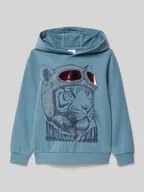 Swetry dla chłopców - Bluza z kapturem o kroju regular fit z mieszanki bawełny - miniaturka - grafika 1