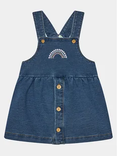 United Colors Of Benetton Sukienka jeansowa 4BAYAV00E Niebieski Regular Fit - Sukienki i spódniczki dla dziewczynek - miniaturka - grafika 1