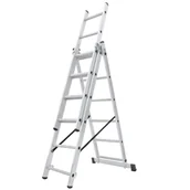 Drabiny - Drabina aluminiowa Holem, rozsuwana, 6-12 stopni, 150 kg - miniaturka - grafika 1