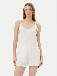 Volcom Ogrodniczki Lil Tie B2812501 Biały Relaxed Fit - Spodenki damskie - miniaturka - grafika 1