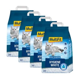 MultiFit Hygiene White żwirek dla kota 4x20 l - Żwirek dla kotów - miniaturka - grafika 1