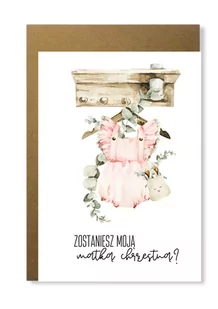 Kartka Zostaniesz Moją Chrzestną Boho Dziewczynka - Kartki okolicznościowe i zaproszenia - miniaturka - grafika 1
