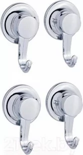 Tatkraft Haczyki Ring Lock, srebrne, 5,5x3,8 cm, 4 szt. - Wieszaki łazienkowe - miniaturka - grafika 1