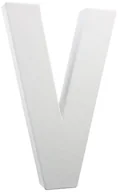 Dekoracje domu - Decopatch litera z masy papierniczej "V", biały AC168O - miniaturka - grafika 1