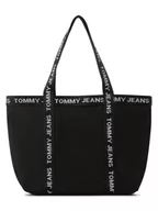 Torebki damskie - Tommy Jeans - Damska torba shopper, czarny - miniaturka - grafika 1