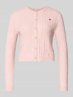 Koszulki i topy damskie - Kardigan o kroju shaped fit z mieszanki wiskozy model ‘KATIA’ - miniaturka - grafika 1