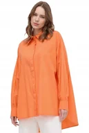 Koszule damskie - SILVIAN HEACH POMARAŃCZOWA KOSZULA Z KOŁNIERZYKIEM DŁUGI RĘKAW 40 I1D - miniaturka - grafika 1