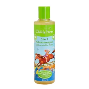 Childs Farm 3 w 1 dzieci radość z pływania, truskawka i bio-mięta 250 ml, żel pod prysznic, szampon i odżywka | nadaje się do skóry suchej, wrażliwej i skłonnej do atopowego zapalenia skóry - Kosmetyki kąpielowe dla dzieci - miniaturka - grafika 1