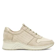Sneakersy damskie - Sneakersy Rieker N4368-62 Beżowy - miniaturka - grafika 1