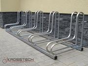 Wyposażenie miejsc publicznych - Krosstech Stojak na rowery RAD 5 na 5 rowerów ocynkowany 4440132 - miniaturka - grafika 1