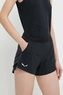 Spodnie sportowe damskie - Salewa szorty outdoorowe Pedroc 2 DST kolor czarny wzorzyste medium waist 00-0000028604 - miniaturka - grafika 1