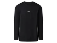 Koszulki męskie - esmara Men Koszulka męska z bawełny, z długim rękawem (Czarny, L (52/54)) - miniaturka - grafika 1