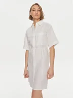 Sukienki - Calvin Klein Sukienka koszulowa K20K206697 Biały Relaxed Fit - miniaturka - grafika 1