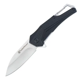 Smith&Wesson - Nóż składany Oasis Carabiner - Drop Point - Czarny - 1208418 - Noże - miniaturka - grafika 1