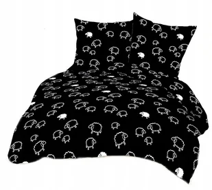pościel bawełna lux 160x200 + 2 poszewka B 200-2 baranki czarne - Pościel pościel bawełna lux 160x200 + 2 poszewka B 200-2 baranki czarne - Pościel - miniaturka - grafika 1