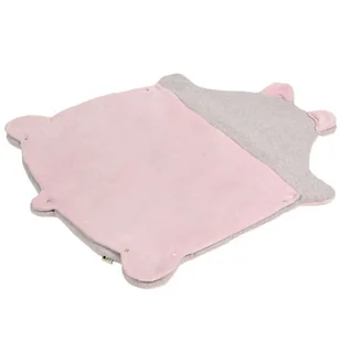 Hi Little One mata niemowlęca z kocykiem MIŚ Dark Pink/Pink Pom Pom - Maty edukacyjne - miniaturka - grafika 1
