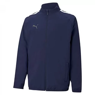 Bluzy dla dziewczynek - Puma Bluza dziecięca Teamliga Sideline Jkt Jr Peacoat White 176 657260 - grafika 1