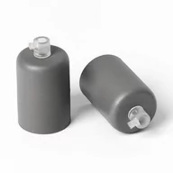 Akcesoria do oświetlenia - Metalowa osłonka sufitowa lakierowana w kolorze ciemnoszarym strukturalnym z drobinkami srebra Kolorowe Kable - miniaturka - grafika 1